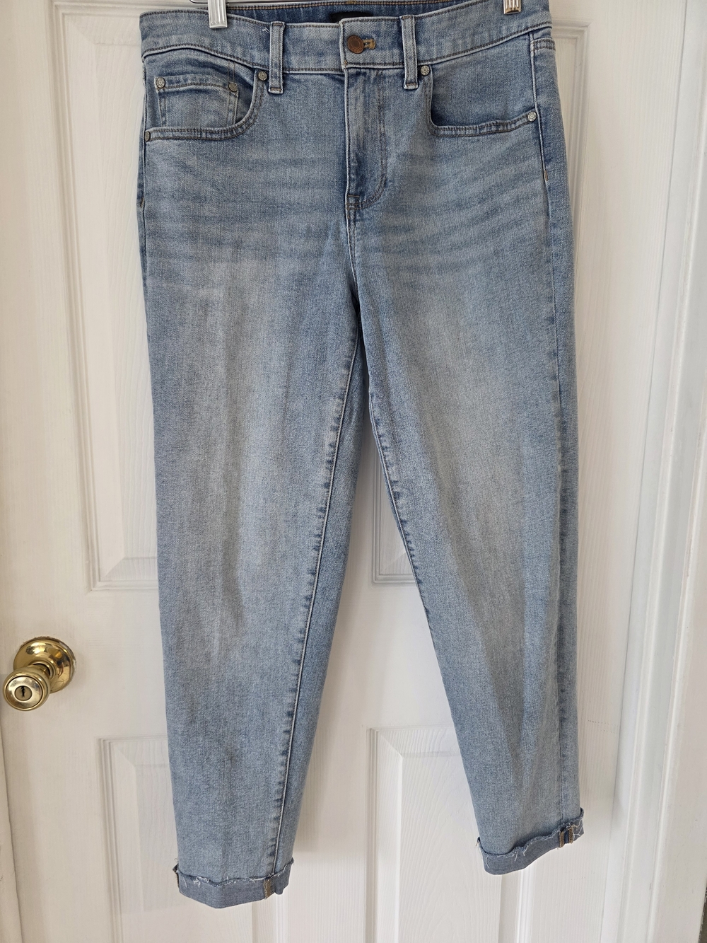 Talbots Everyday Relaxed Jeans Light Blue Cropped Straight Leg Size 6